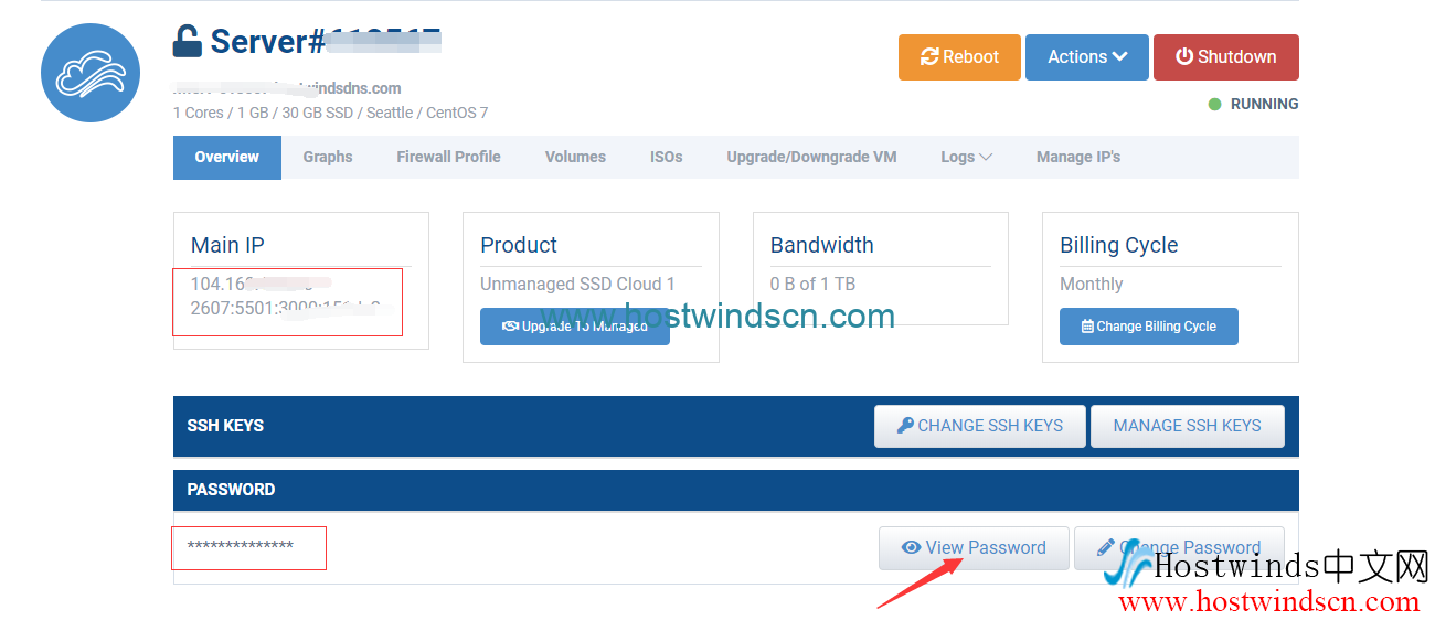 Hostwinds远程登陆信息