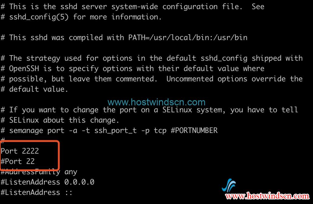 Hostwinds修改SSH端口